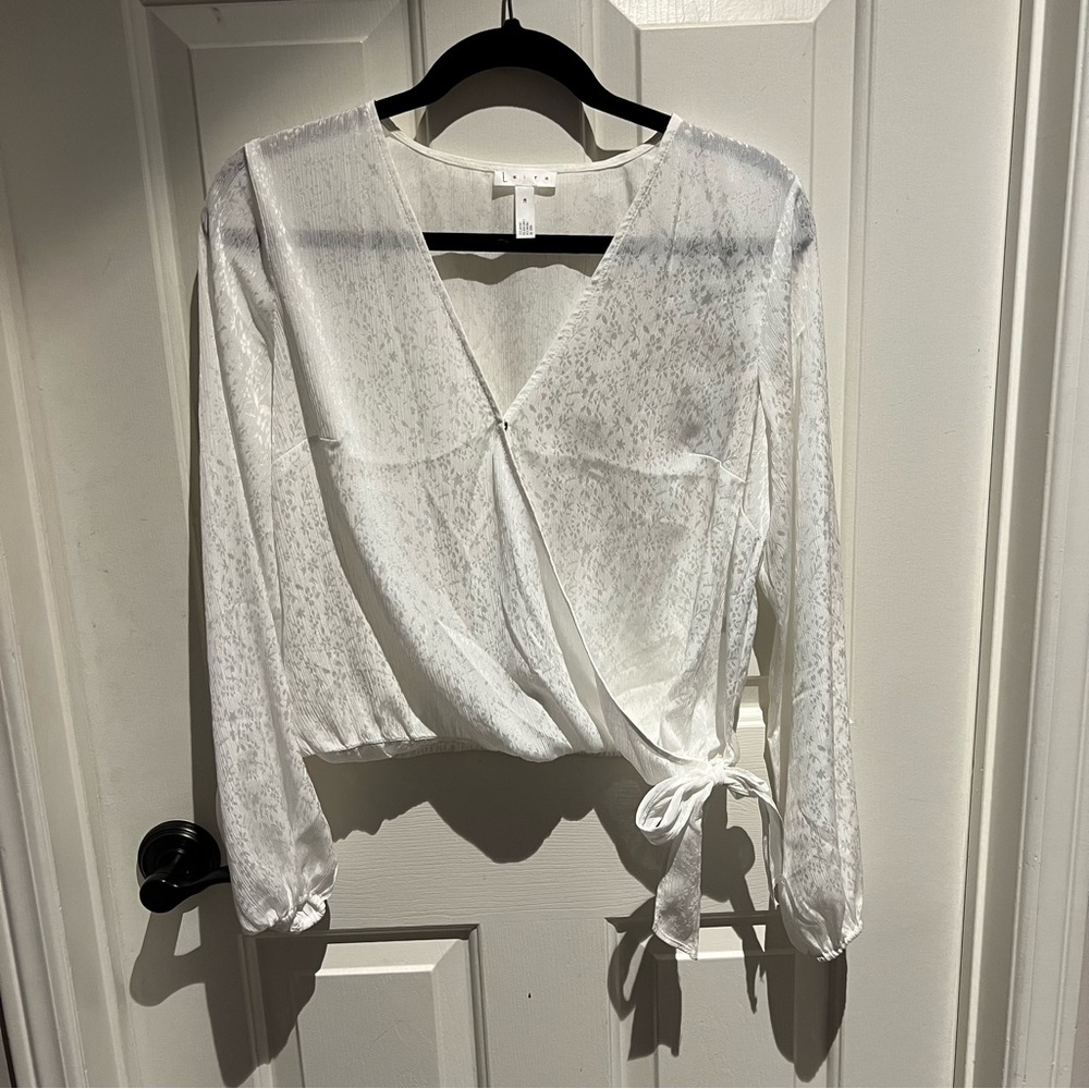 Leith Wrap Long Sleeve Blouse